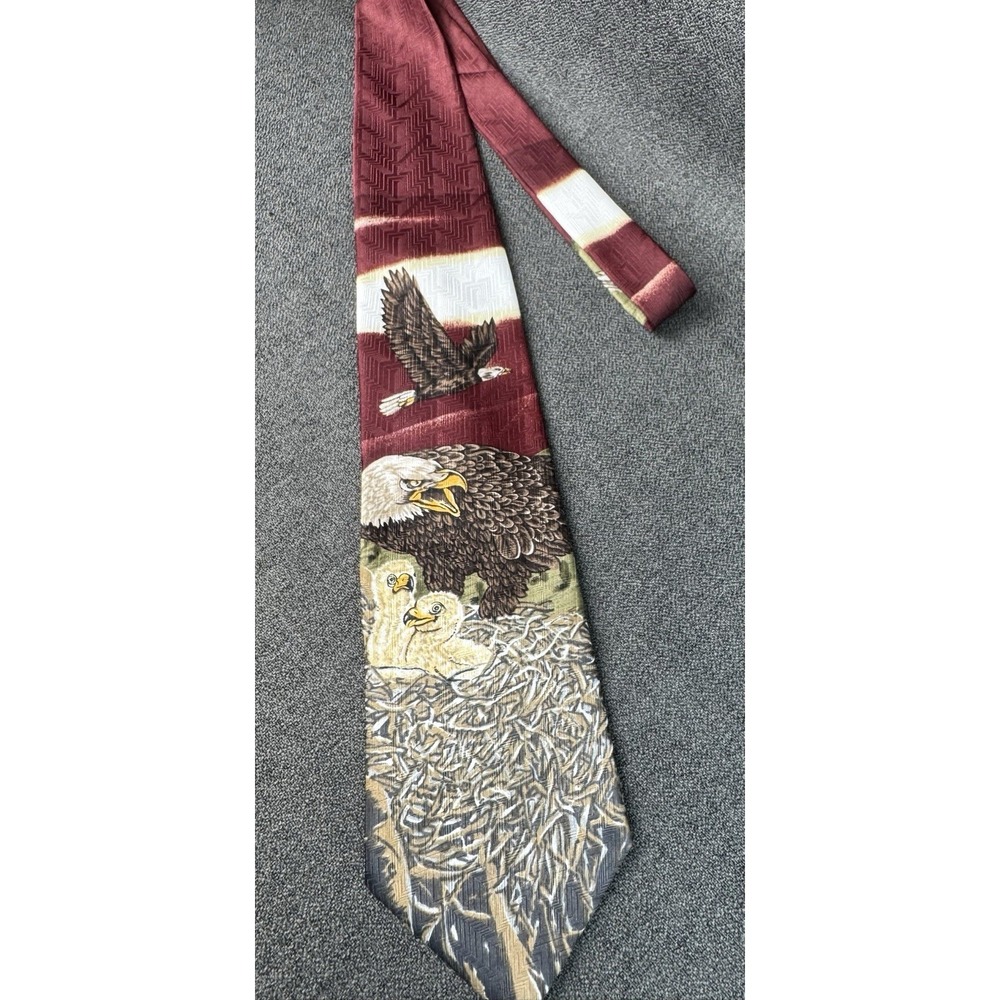 Men's Necktie Master Of The Sky Bald Eagle Design By Marc Dennis